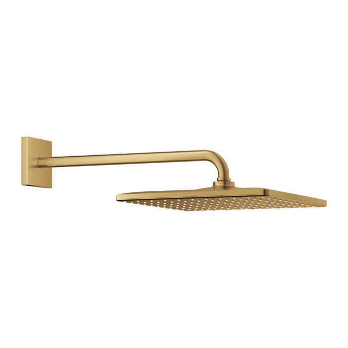 Deszczownica kwadratowy 1-strumieniowa ścienna 310 x 310 mm GROHE Rainshower 310 Mono Cube EcoJoy, DreamSpray, Long-Life Shine, SpeedClean brushed cool sunrise | 26564GN0