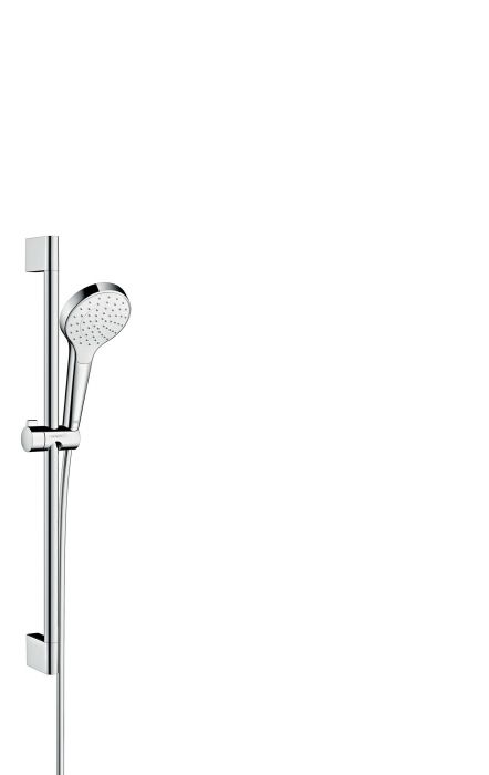 Zestaw prysznicowy HANSGROHE Croma Select S biały/chrom zawiera: główka prysznicowa, drążek prysznicowy, wąż prysznicowy, suwak | 26565400