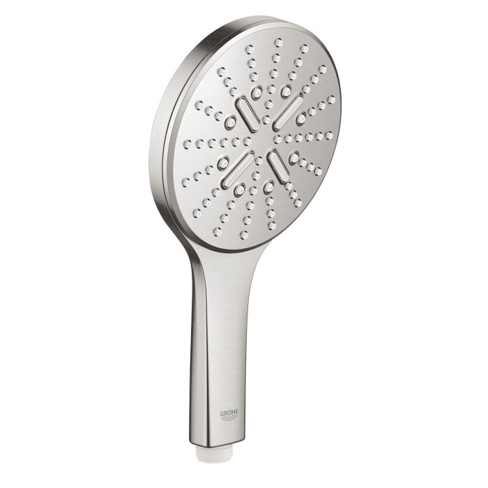 Prysznic ręczny 3-strumieniowy GROHE Rainshower SmartActive 130 stal nierdzewna | 26574DC0