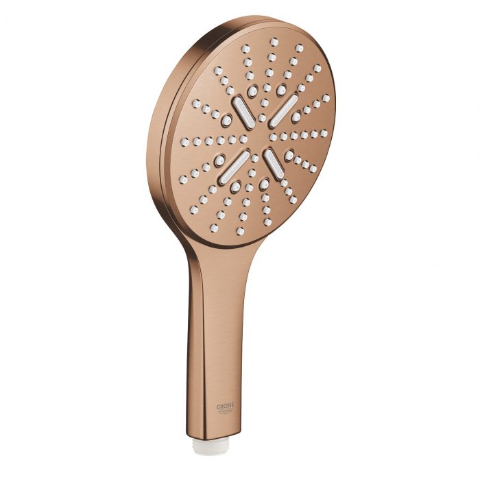 Prysznic ręczny 3-strumieniowy GROHE Rainshower SmartActive 130 brushed warm sunset  | 26574DL0