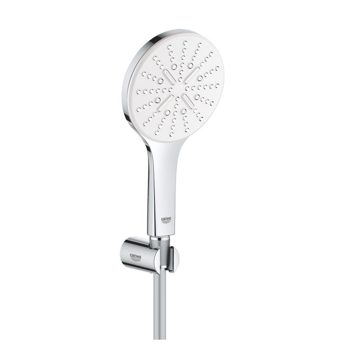 Słuchawka prysznicowa 3-strumieniowa GROHE Rainshower SmartActive 130 okrągły moonwhite/chrom  | 26581LS0