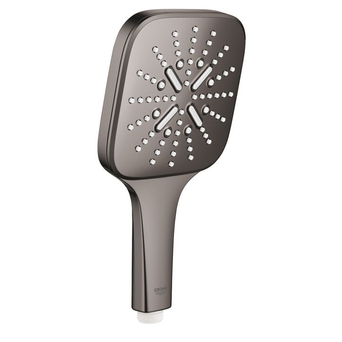 Rączka natrysku 3-strumieniowa GROHE Rainshower SmartActive 130 Cube d130 hard graphite | 26582A00