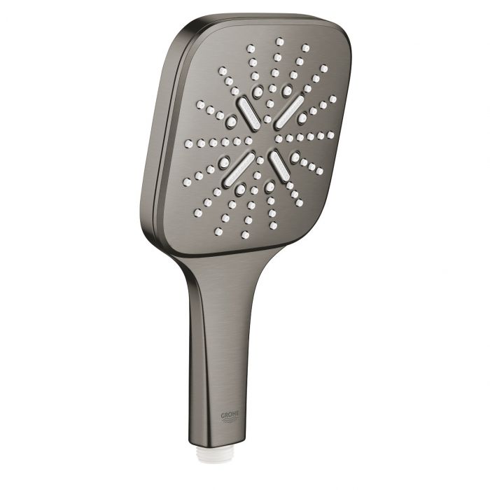 Rączka natrysku 3-strumieniowa GROHE Rainshower SmartActive 130 Cube d130 brushed hard graphite  | 26582AL0