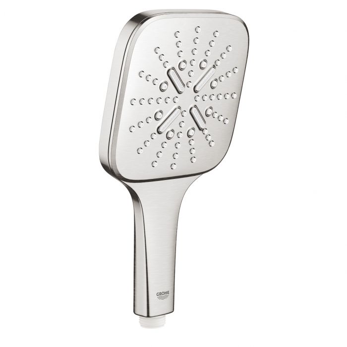 Prysznic ręczny 3-strumieniowy GROHE Rainshower SmartActive 130 Cube 130 x 130 mm stal nierdzewna | 26582DC0