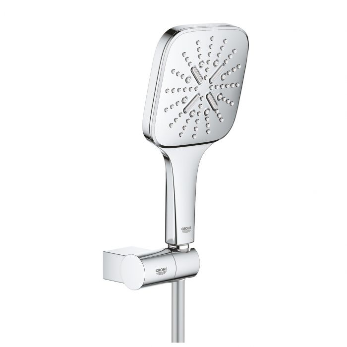 Prysznic ręczny 3-strumieniowy GROHE Rainshower SmartActive 130 Cube chrom | 26588000
