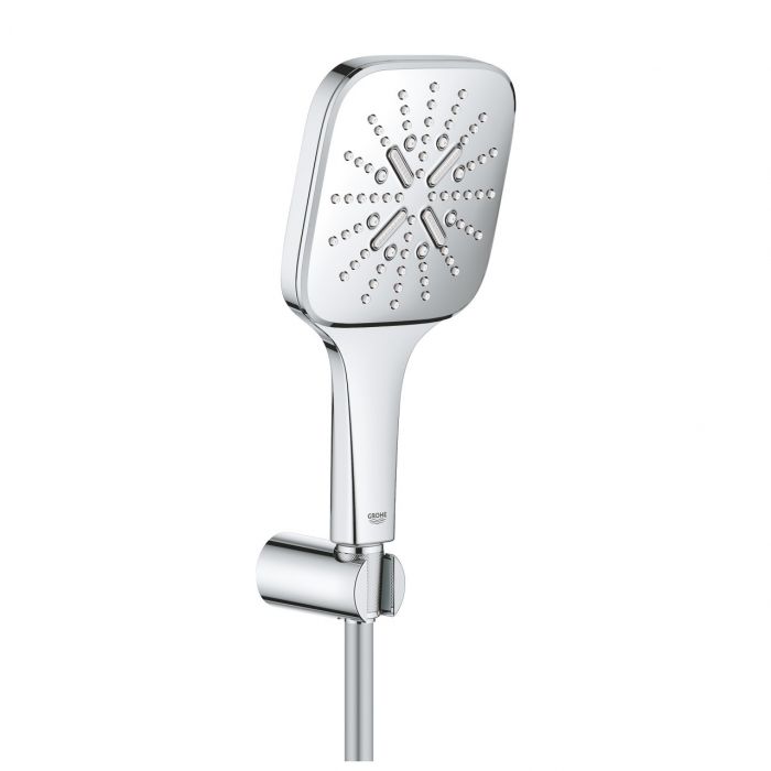 Prysznic ręczny 3-strumieniowy GROHE Rainshower SmartActive 130 Cube 130 x 130 mm chrom | 26589000