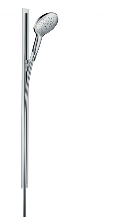 Zestaw prysznicowy HANSGROHE Raindance Select S biały/chrom w komplecie: główka prysznicowa, drążek prysznicowy, wąż prysznicowy, suwak | 26626400