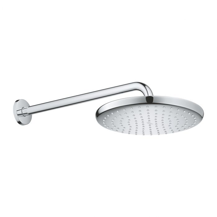 Deszczownica okrągły jednostrumieniowa, 250 x 250 mm, ramię prysznica 380 mm GROHE Tempesta 250 strumień Rain chrom | 26663000