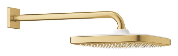 Deszczownica 250 mm GROHE TEMPESTA CUBE z ramieniem 380 mm Brushed Cool Sunrise  | 26687GN0