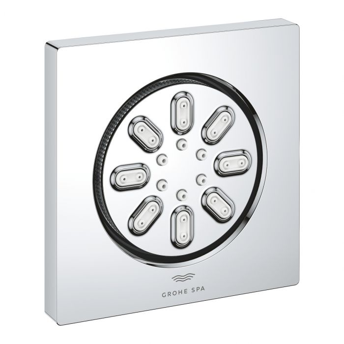 Prysznic kwadratowy boczny, 2 strumienie 75 x 75 mm GROHE RAINSHOWER AQUA EcoJoy, DreamSpray, Long-Life Shine, SpeedClean chrom | 26802000