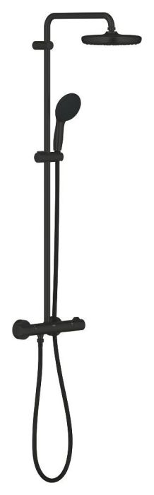 System prysznicowy z termostatem GROHE Tempesta System 210 ścienny black matte  | 268112431