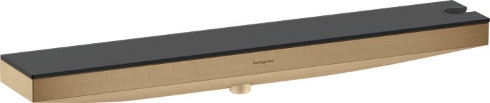 Przyłącze kątowe z półką i uchwytem z prawej strony HANSGROHE Rainfinity Fixfit Porter półka 500 mm, G ½ brąz szczotkowany | 26858140