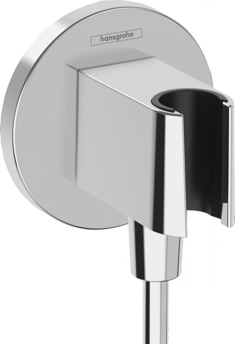 Przyłącze węża z uchwytem prysznicowym HANSGROHE FixFit E z tworzywa 95 x 95 x 81 mm chrom | 26888000
