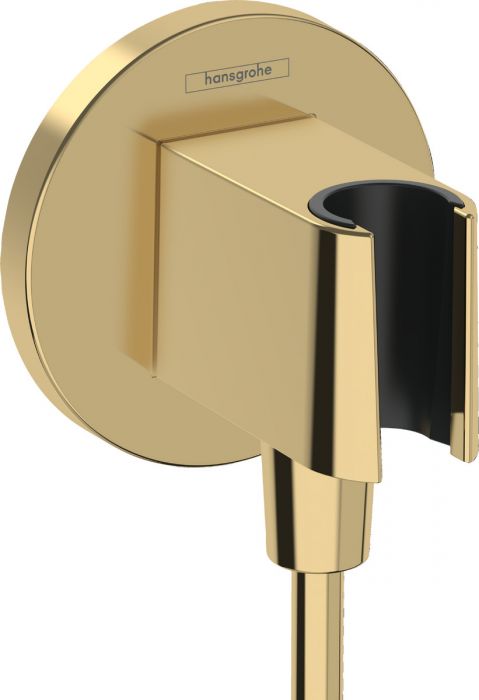 Przyłącze węża z uchwytem prysznicowym HANSGROHE FixFit S z tworzywa 95 x 95 x 81 mm złoty optyczny polerowany | 26888990