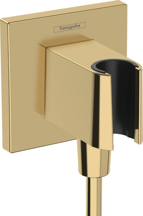 Przyłącze węża z uchwytem prysznicowym HANSGROHE FixFit E z tworzywa 90 x 90 x 81 mm złoty optyczny polerowany  | 26889990