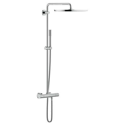 System prysznicowy ścienny GROHE Rainshower System metalowy Ø 400 mm chrom z termostatem | 27174001