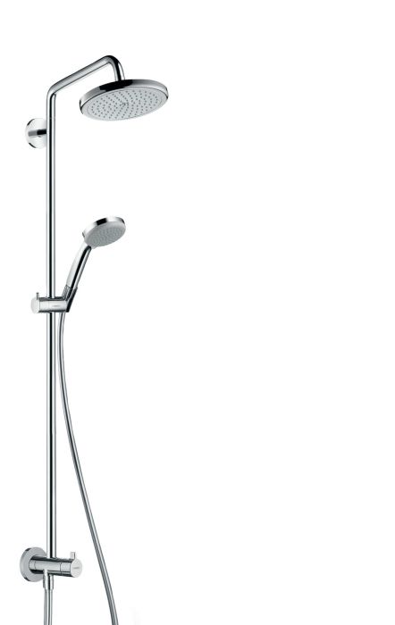 Zestaw prysznicowy HANSGROHE Croma natynkowy chrom zawiera: głowica prysznicowa, główka prysznicowa, wąż prysznicowy, suwak | 27224000