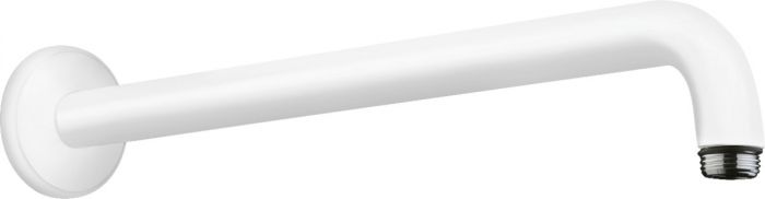 Ramię prysznicowe ścienne HANSGROHE mosiężny 389 mm białe mat | 27413700