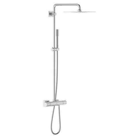 System prysznicowy ścienny GROHE Rainshower F-Series metalowy chrom z termostatem | 27469000