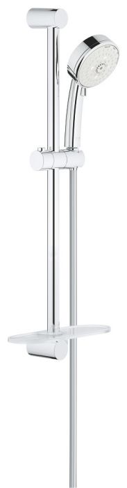 Zestaw prysznicowy GROHE Tempesta Cosmopolitan 100 chrom 4 strumienie zawiera: prysznic ręczny (27575002), drążek prysznicowy 600 mm (27521000), wąż prysznicowy Relexaflex  1750 mm (28154001),  | 27577002