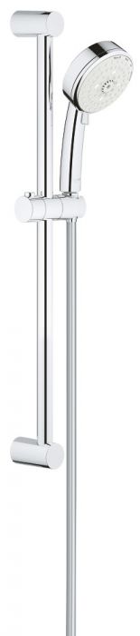 Zestaw prysznicowy GROHE Tempesta Cosmopolitan 100 chrom 4 strumienie w zestawie: słuchawka prysznicowa (27575002), drążek prysznicowy, 600 mm (27521000), wąż prysznicowy Relexaflex 1750 mm 1/2" x 1/2" (28154001) | 27580002