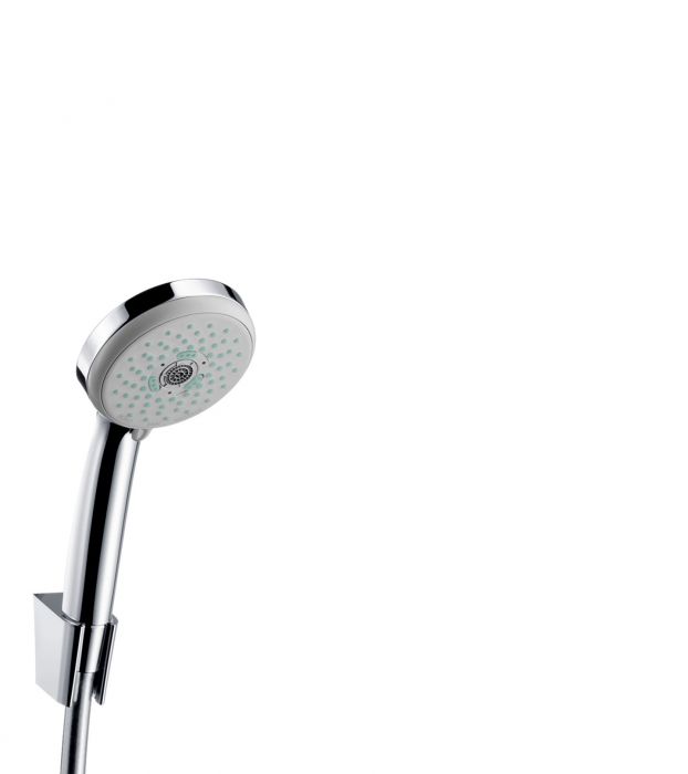 Zestaw prysznicowy punktowy HANSGROHE Croma 100 chrom zawiera: główka prysznicowa, uchwyt prysznicowy, wąż prysznicowy | 27595000