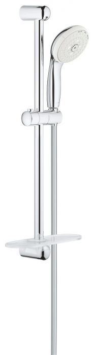 Zestaw prysznicowy GROHE Tempesta 100 chrom 3 strumienie zawiera: prysznic ręczny (28419002) ,drążek prysznicowy 600 mm (27523000), wąż prysznicowy Relexaflex 1750 mm (28154001),  | 27600001