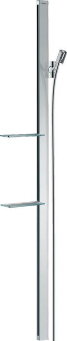Zestaw prysznicowy HANSGROHE Unica chrom zawiera: drążek prysznicowy 150 cm, wąż prysznicowy, suwak, mydelniczka | 27645000