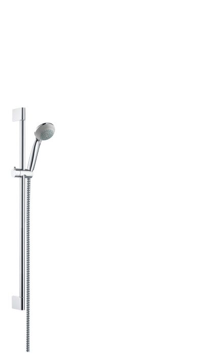 Zestaw prysznicowy HANSGROHE Crometta 85 chrom zawiera: główka prysznicowa, drążek prysznicowy, wąż prysznicowy, suwak | 27652000