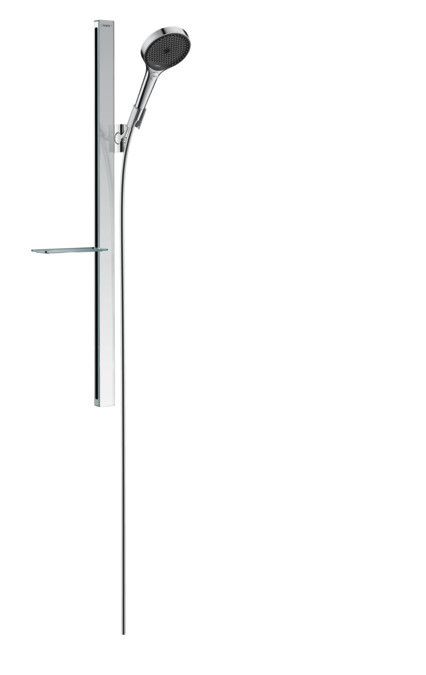 Zestaw prysznicowy 3-strumieniowy HANSGROHE Rainfinity ścienny chrom w komplecie: główka prysznicowa, drążek prysznicowy, wąż, suwak, mydelniczka | 27672000