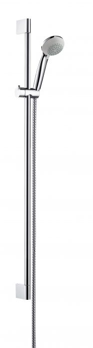 Zestaw prysznicowy HANSGROHE Crometta 85 chrom zawiera: główka prysznicowa, drążek prysznicowy, wąż prysznicowy, suwak | 27762000