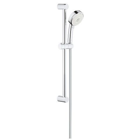 Tempesta Cosmopolitan 100 zestaw prysznicowy z drążkiem prysznicowym, 3 strumienie długość węża: 1750 mm 1/2" x 1/2", słuchawka 100 mm, drążek prysznicowy 600 mm chrom
