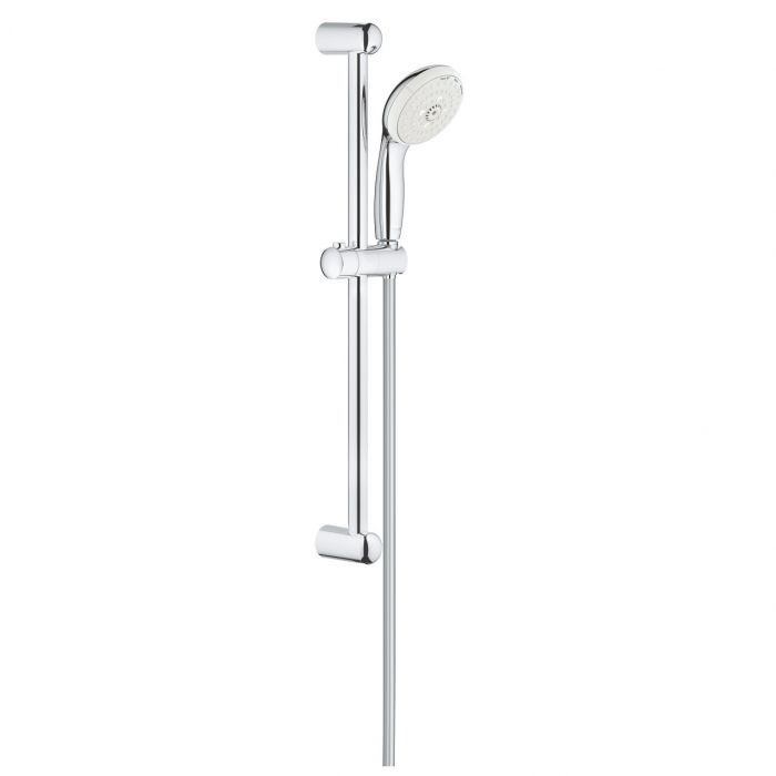 Zestaw prysznicowy GROHE Tempesta New chrom w komplecie: drążek prysznicowy 600mm, prysznic ręczny 3-strumieniowy, wąż prysznicowy Relexaflex | 27794001