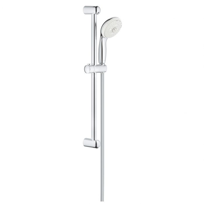 Zestaw prysznicowy 4-strumieniowy GROHE Tempesta 100 chrom zawiera: prysznic ręczny, drążek prysznicowy 600 mm, wąż prysznicowy 1750 mm 1/2" x 1/2" | 27795001