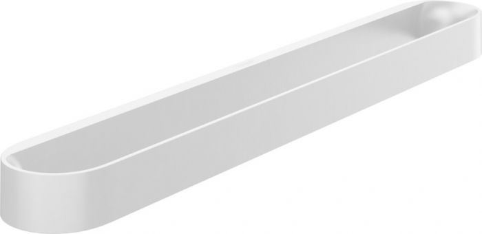 Wieszak na ręcznik ścienny HANSGROHE WallStoris mocowania kryte z tworzywa sztucznego 581 x 81 x 39 mm biały mat w zestawie: panel dekoracyjny, szyna nośna, zestaw do klejenia | 27926700