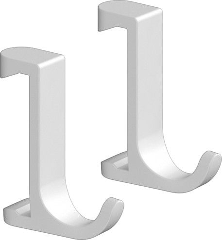 Wieszak na ręcznik wąski, ścienny HANSGROHE WallStoris 2 sztuki z tworzywa sztucznego 33 x 39 x 10 mm biały mat | 27929700
