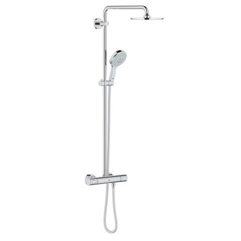 System prysznicowy ścienny GROHE Rainshower System metalowy Ø 210 mm chrom z termostatem | 27967000