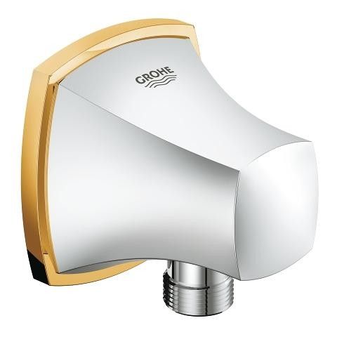 Kolano przyłączeniowe ścienne GROHE Grandera metalowy chrom/złoty  | 27970IG0