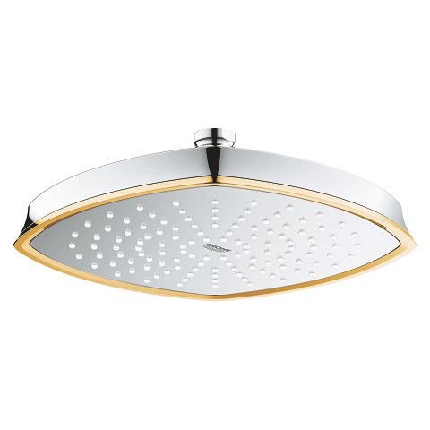 Prysznic górny, jednostrumieniowy GROHE Grandera metalowy 221x221 mm chrom/złoty | 27974IG0