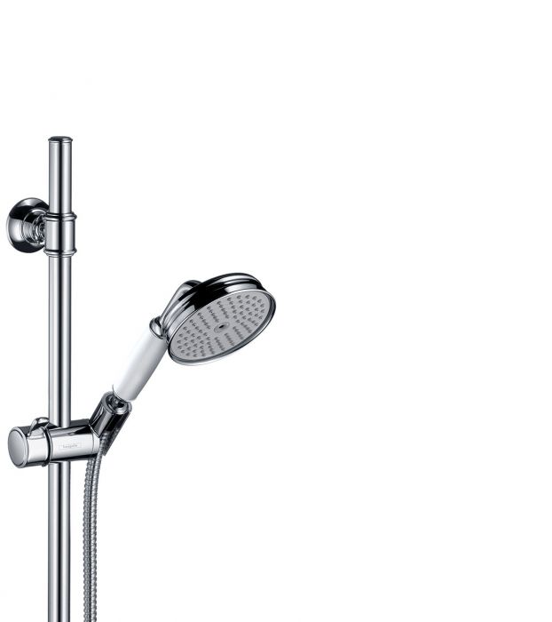 Axor Montreux zestaw prysznicowy chrom w komplecie: główka prysznicowa, drążek prysznicowy, wąż prysznicowy, suwak