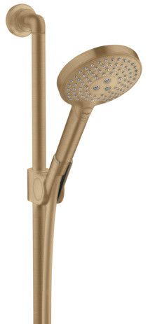 Zestaw prysznicowy HANSGROHE Axor Citterio ścienny brąz szczotkowany w komplecie: główka prysznicowa 120 mm 3jet, drążek prysznicowy 969 mm, wąż prysznicowy 1600 mm, suwak | 27991140