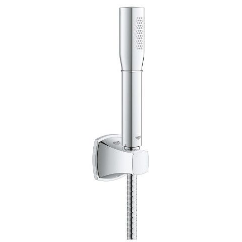Zestaw prysznicowy GROHE Grandera metalowy chrom zawiera: prysznic ręczny 26 37000, ścienny uchwyt prysznicowy 27969, wąż prysznicowy Rotaflex 1500mm 28417000 | 27993000