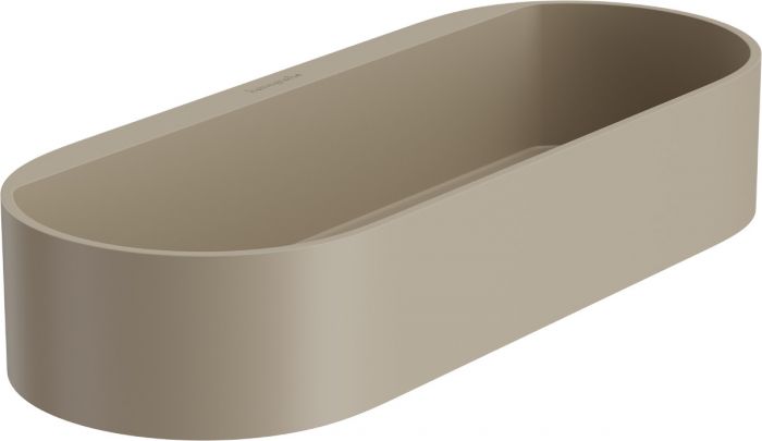 Pudełko HANSGROHE WallStoris szczelina do odprowadzania wody idealne rozwiązanie do przechowywania szamponu, żelu pod prysznic czy maszynki do golenia tworzywo barwione w masie 250 x 39 mm piaskowy  | 28912210