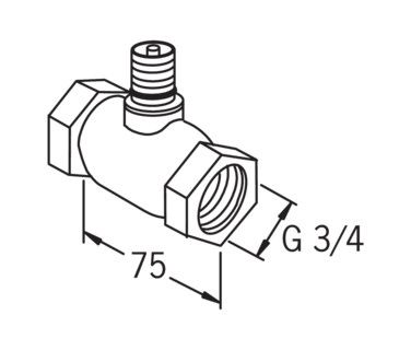 Zawór odcinający 3/4" ORAS SENA chrom | 29103