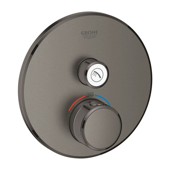Element natynkowy do montażu gotowego z 35600000 GROHE Grohtherm SmartControl do obsługi jednego wyjścia wody mosiądz brushed hard graphite | 29118AL0