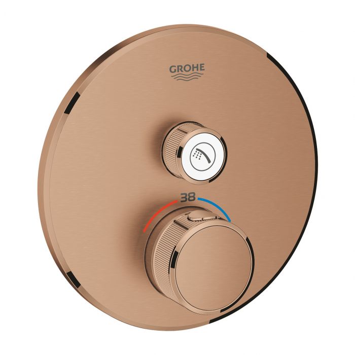 Element natynkowy do montażu z 35600000/35604000 GROHE Grohtherm SmartControl do obsługi jednego wyjścia wody mosiądz brushed warm sunset | 29118DL0