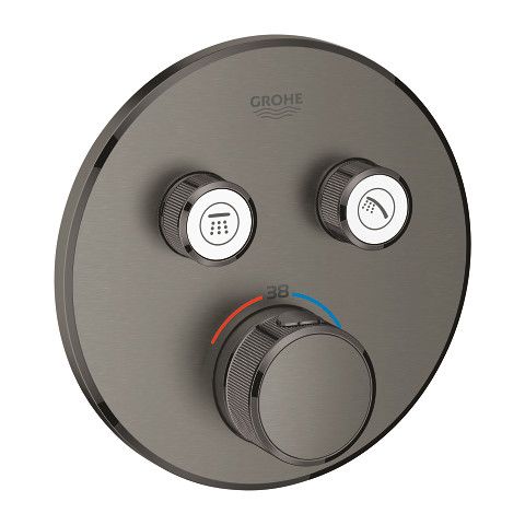 Element natynkowy do montażu gotowego z Rapido SmartBox (35600000) GROHE Grohtherm SmartControl do baterii termostatycznej podtynkowej mosiężny brushed hard graphite | 29119AL0 #3