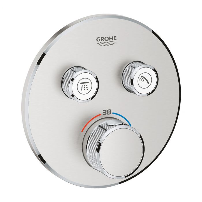 Element natynkowy do montażu gotowego z Rapido SmartBox (35600000) GROHE Grohtherm SmartControl do baterii termostatycznej podtynkowej mosiężny stal nierdzewna | 29119DC0