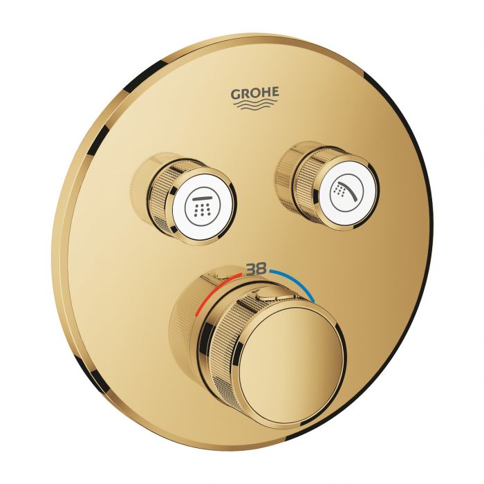 Element natynkowy do montażu gotowego z Rapido SmartBox (35600000) GROHE Grohtherm SmartControl do baterii termostatycznej podtynkowej mosiężny cool sunrise | 29119GL0
