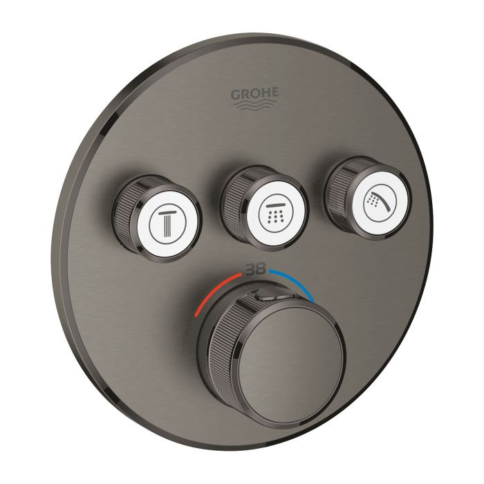Element natynkowy do montażu gotowego z 35600000 GROHE Grohtherm SmartControl do baterii termostatycznej podtynkowej brushed hard graphite | 29121AL0
